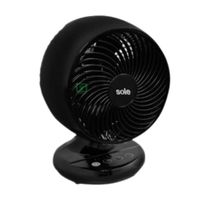 Ventilador sobre mesa Turbomax SOLAIR016, tecnología turbo Max, 3 velocidades, control remoto, negro